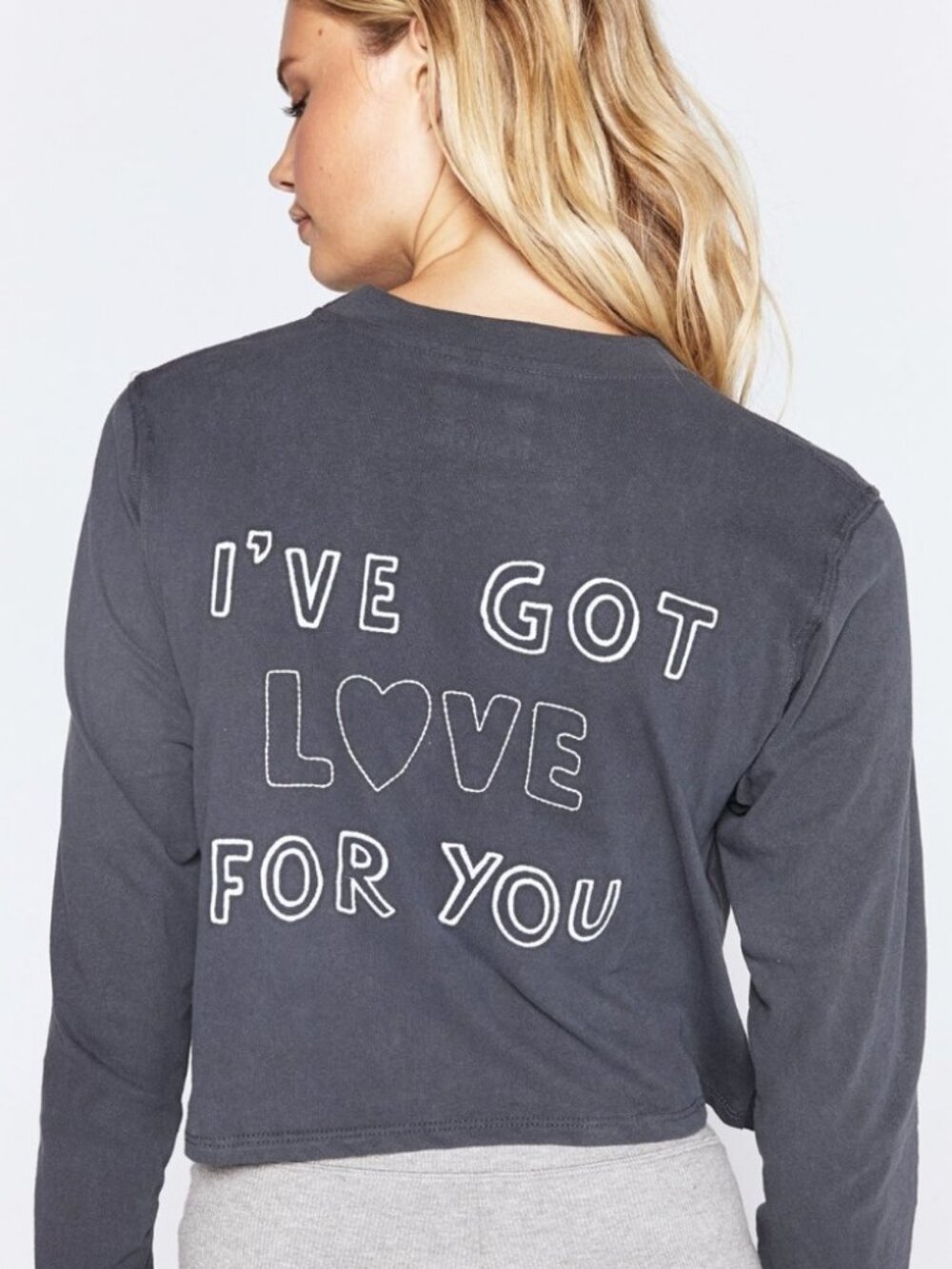SPIRITUAL GANGSTER Embroidered "I've Got Love For You" Black Top M